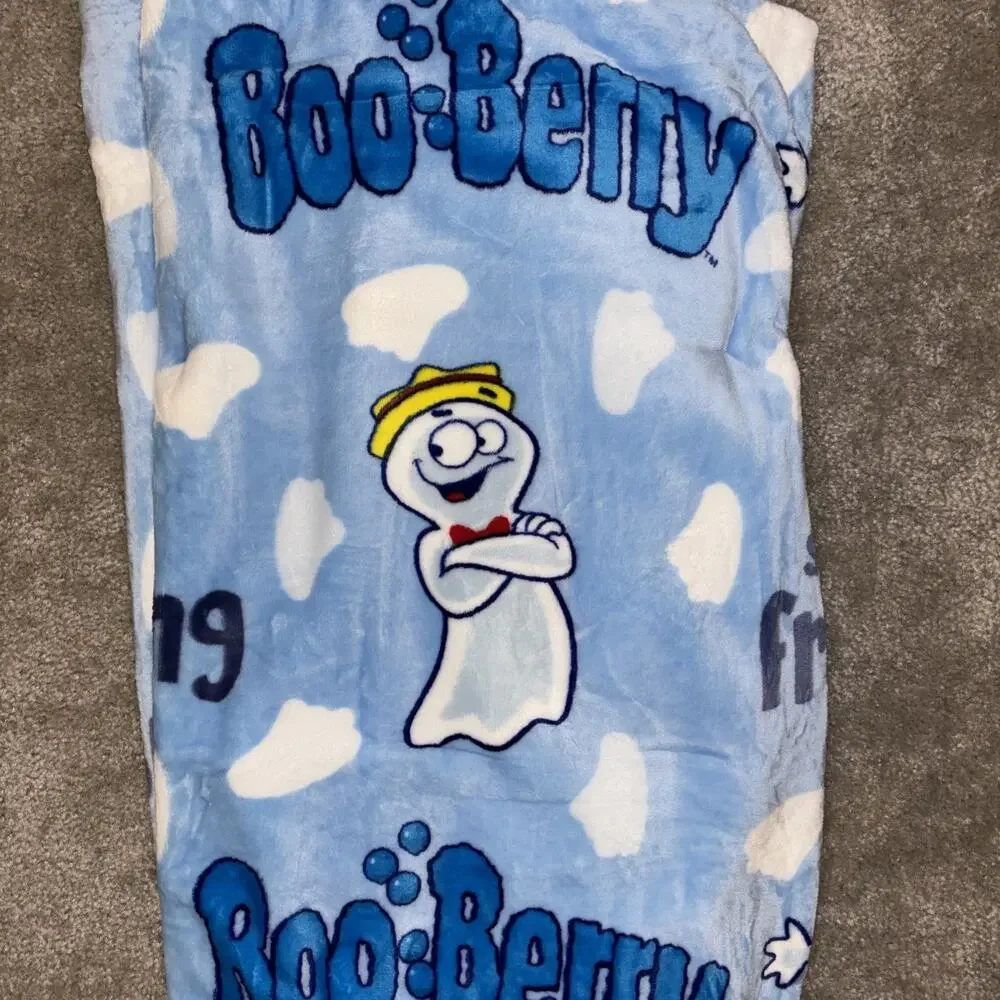 Boo-Berry Count Chocula Franken Berry Cereal Monsters Plush Throw Blankets 3
